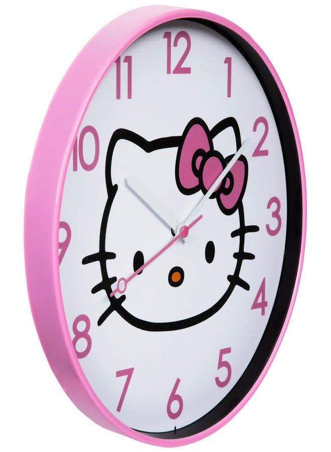 Hobby Lobby Hello Kitty Wall Clock, 9.75 Inches, Round, Pink Border & Numbers, Clear Panel, Plastic - Image 3